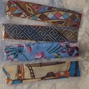 Set of 4 New scarfs/ twillies